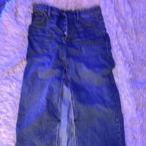maxi jean skirt